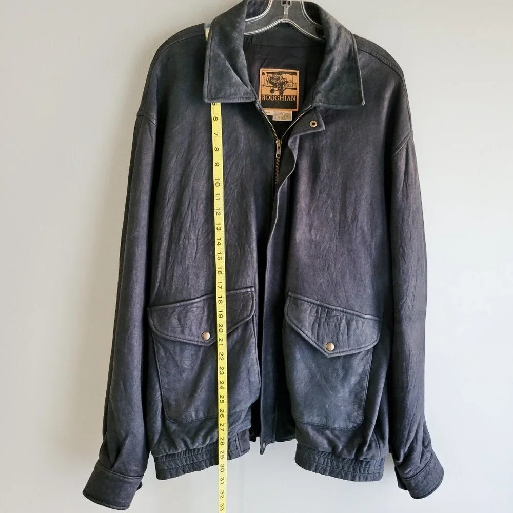 Roughian Men's Leather Jacket Size 44